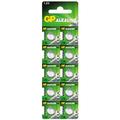 GP Mini LR44/A76 Alkaline Button Cell Batteries - 10 Pcs.