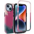 Stylish Gradient iPhone 14 Plus Hibrid Tok - Piros