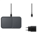 Samsung Super Fast Wireless Charger Duo TA EP-P5400TBEGEU-val - sötétszürke