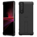 Sony Xperia 1 III stílusú burkolat XQZ-CBBC állvánnyal - fekete