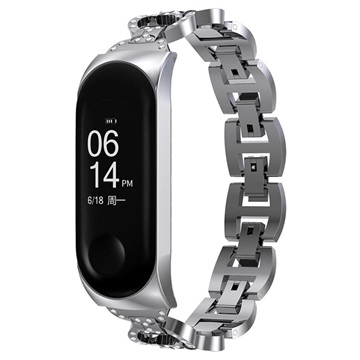 Xiaomi Mi Band 5/6 Glam rozsdamentes acél szíj