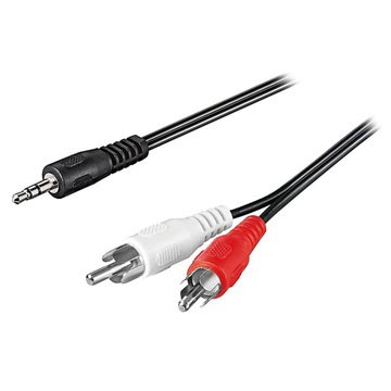 Goobay 3,5 mm / 2 x RCA audio kábeladapter - 1,5 m