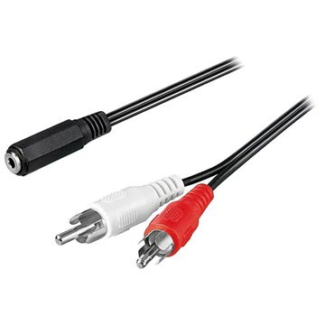 Goobay 3,5 mm-es anya / 2x RCA dugó audiokábel - 1,4 m