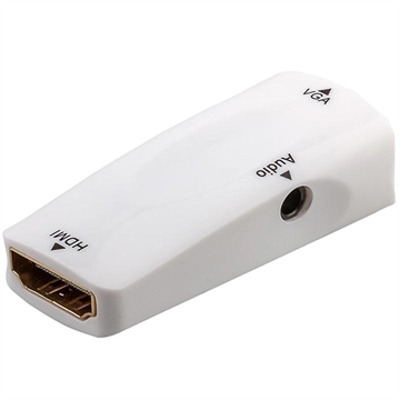 Goobay Compact Női HDMI / VGA Adapter Audio Bemenettel