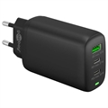 Goobay Multiport Gyorstöltő - 65 W, 2x USB-C, USB-A - Fekete