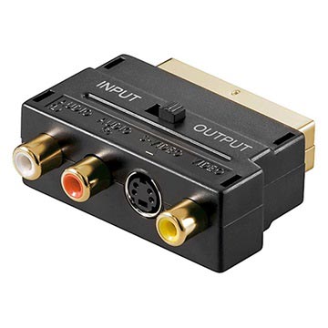 Scart / 3 RCA és S-Video Adapter