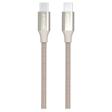 GreyLime Fonott USB-C / USB-C Kábel - 2m - Bézs