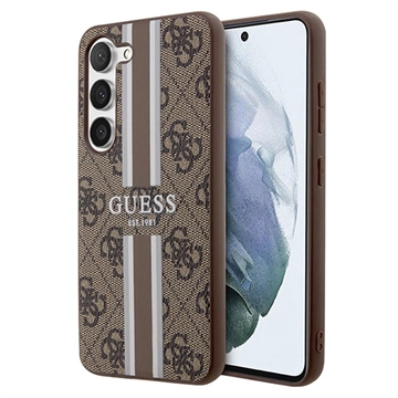 Guess 4G Printed Stripe Samsung Galaxy S23 Plus 5G Hibrid Tok - Barna