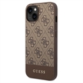 Guess 4G Stripe iPhone 14 Plus Hybrid Case - Brown