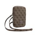 Guess 4G Triangle Logo Smartphone Shoulder Bag - Brown