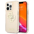 Guess Glitter 4G Big Logo iPhone 13 Pro hibrid tok - arany