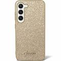 Samsung Galaxy S24 Guess Glitter Flakes Metal Logo Hybrid Case