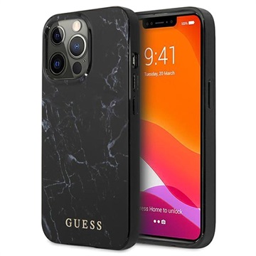 Guess Marble Collection iPhone 13 Pro Max hibrid tok - fekete