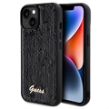 iPhone 15 Guess Sequin Script Logo Case - Black