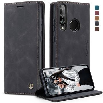 Caseme 013 Sorozatú Huawei P30 Lite Pénztárca Tok - Fekete