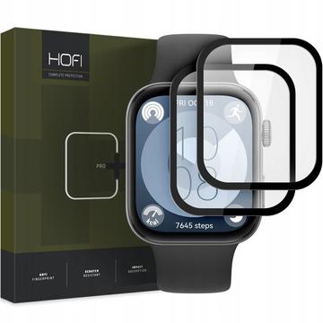 Huawei Watch Fit 3 Hofi Hybrid Pro+ Edzett Üveg Képernyővédő Fólia - Fekete Él - 2 db.