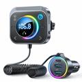 Joyroom JR-CL18 autós töltő / Bluetooth FM adó RGB-vel - 30W