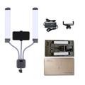 KN176 Double Arm 3000K-6000K LED Light Portable Camera Selfie Lighting Kit for Broadcasting, Filming, Photography