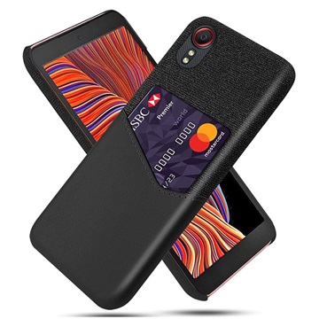 KSQ Samsung Galaxy Xcover 5 tok kártyatartó zsebbel - fekete