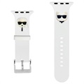 Karl Lagerfeld Karl & Choupette Apple Watch 9/8/SE (2022)/7/SE/6/5/4/3/2/1 szíj - 41mm/40mm/38mm - fehér