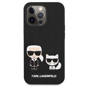 Karl Lagerfeld Karl & Choupette iPhone 13 Pro Max szilikon tok - fekete