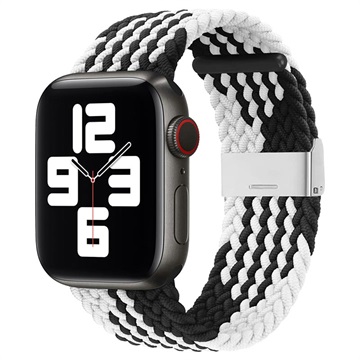 Apple Watch Series Ultra 2/Ultra/9/8/7/SE/6/5/4/3/2/1 kötött szíj – 45mm/44mm/42mm – fekete/fehér