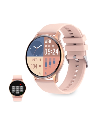 Ksix Core AMOLED Smartwatch w. Sport/Health Modes - Pink