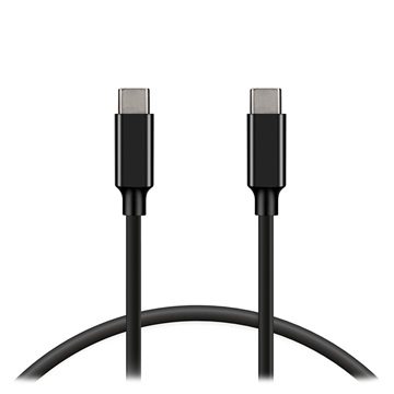 Ksix dupla USB-C ultragyors töltőkábel 100 W - 1 m - fekete