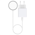 Ksix MagCharge töltőkészlet iPhone 12/13/14/15/16-hez - 15W/20W - Fehér