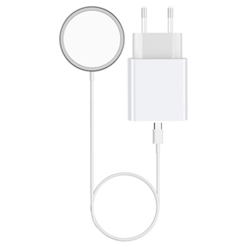 Ksix MagCharge töltőkészlet iPhone 12/13/14/15/16-hez - 15W/20W - Fehér