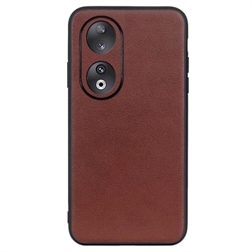 Honor 90 Leather Coated TPU Case - Brown