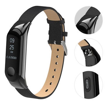 Xiaomi Mi Smart Band 4 bőrszíj - fekete