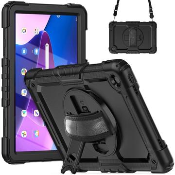 Lenovo Tab M10 Plus Gen 3 Heavy Duty 360 Tok Kézi Szíjjal - Fekete