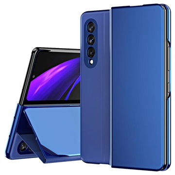 Luxus sorozatú tükörkép Samsung Galaxy Z Fold3 5G Flip tok - kék