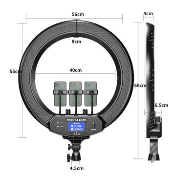 M22S 22" Dimmable LED Ring Light Kit with Remote Control for Selfie Makeup YouTube Facebook Live