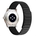 Samsung Galaxy Watch4/Watch4 Classic/Watch5/Watch6/Watch FE/Watch7 mágneses szilikon sportszíj - fekete