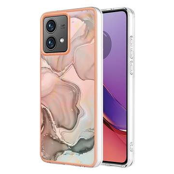 Motorola Moto G84 Marble Pattern Electroplated IMD TPU Case