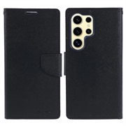 Mercury Goospery Fancy Diary Samsung Galaxy S24 Ultra Wallet Case - Black