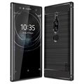 Mofi Carbon Fiber Sony Xperia XZ2 Premium TPU tok - fekete