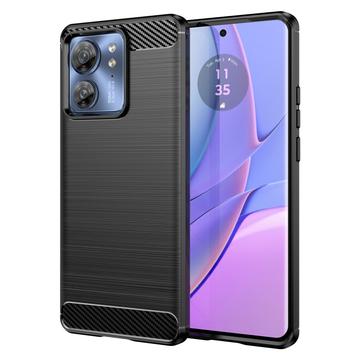 Motorola Edge (2023) Szálcsiszolt TPU Tok - Szénszálas