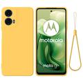 Motorola Moto G04/G24 folyékony szilikon tok - Sárga