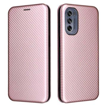 Motorola Moto G62 5G Flip Tok - Szénszálas - Rose Gold