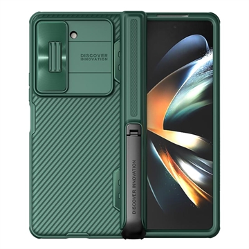 Samsung Galaxy Z Fold5 Nillkin CamShield összecsukható hibrid tok állvánnyal - Zöld