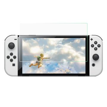 Nintendo Switch OLED edzett üveg képernyővédő fólia - Case Friendly - átlátszó