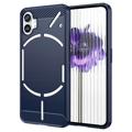 Nothing Phone (1) Brushed TPU Case - Carbon Fiber - Blue