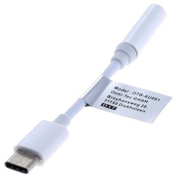 OTB USB-C / 3.5mm Audioadapter Kábel - Fehér