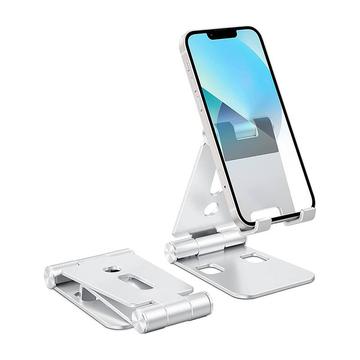 Omoton C4 Foldable Desktop Holder for Smartphones - Silver