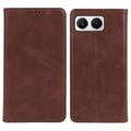 OnePlus Nord 4 Wallet Case with Magnetic Closure - Calf Texture - Brown