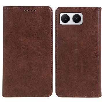 OnePlus Nord 4 Wallet Case with Magnetic Closure - Calf Texture - Brown