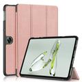 OnePlus Pad Go/Oppo Pad Air2 Tri-fold sorozatú Smart Folio tok - Rose Gold